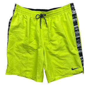 Nike XL Men Green Board Shorts Swim Trunks Lined Swimwear Active Elastic Waist